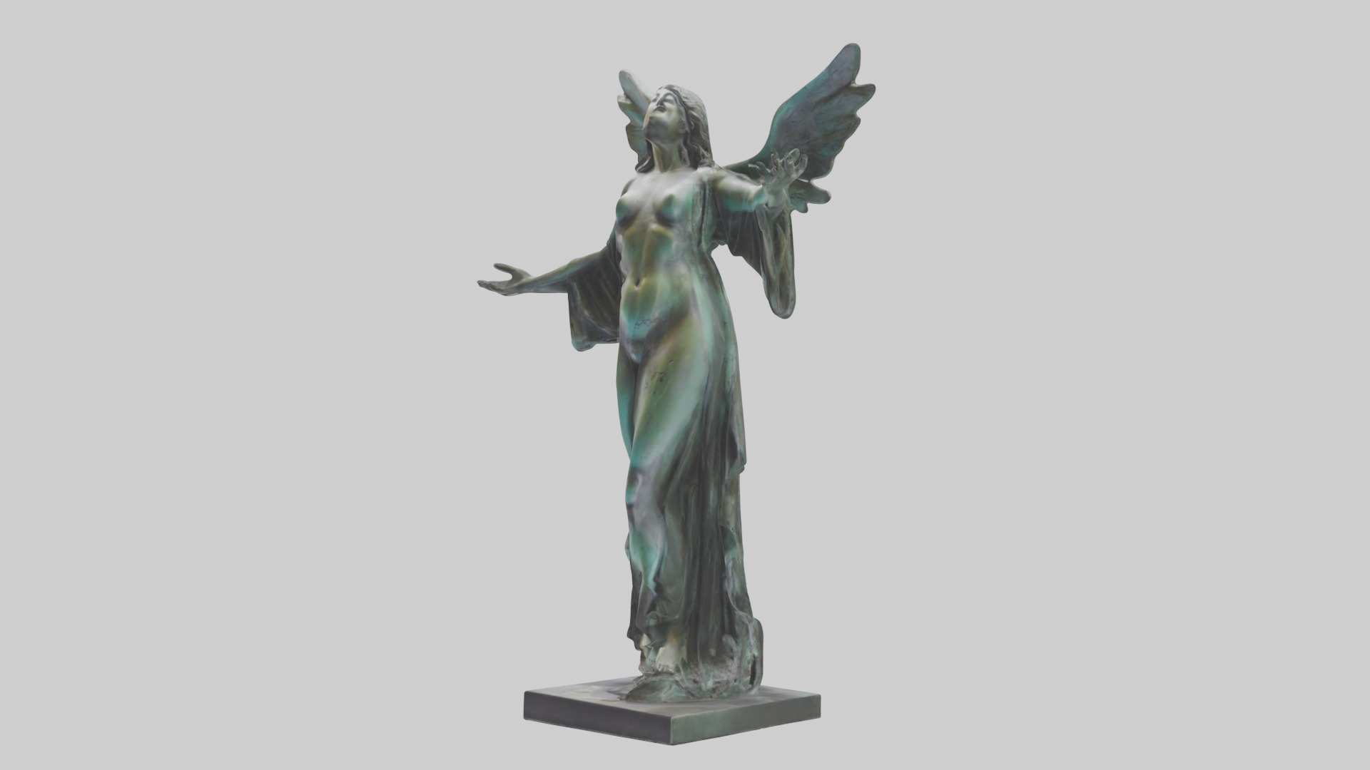 Liberated Dream statue model Low-poly 3D model_2