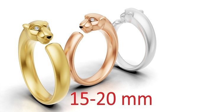 Cartier Panther Ring Small Model 3D print model