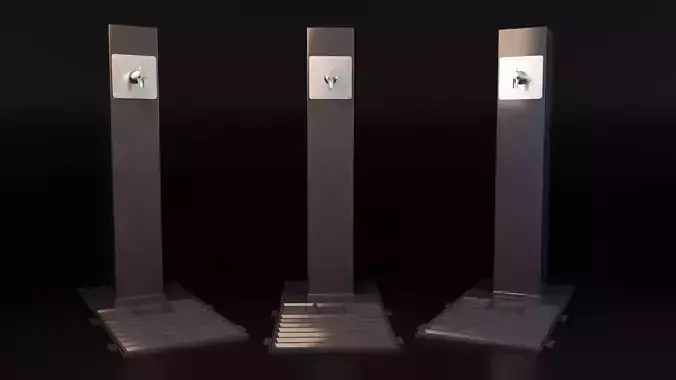Drinking Fountain Low-poly 3D model