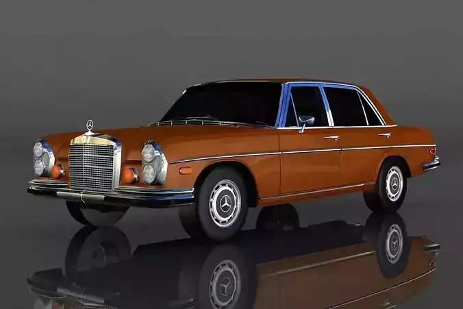 Mercedes Benz 300 1972  Low-poly 3D model
