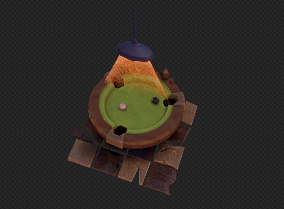 Low Poly Pool Table 3D model_2