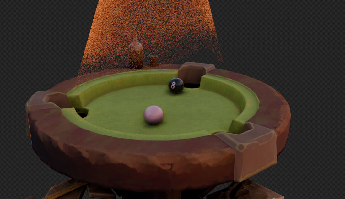 Low Poly Pool Table 3D model_1