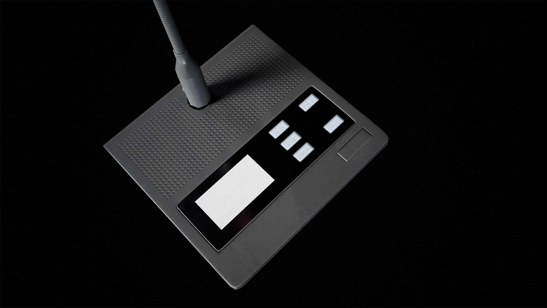 Microphone Desk Game Ready Assets Low-poly 3D model_10