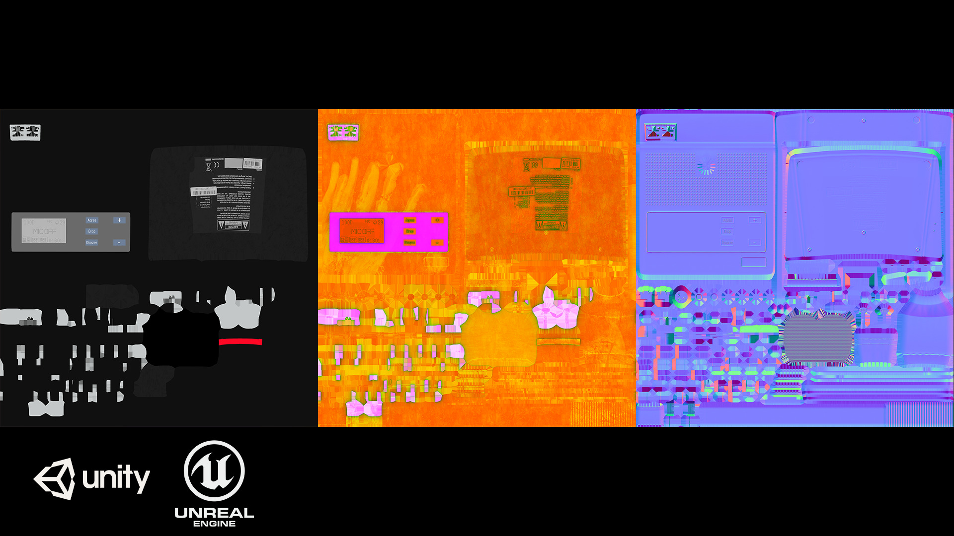 Microphone Desk Game Ready Assets Low-poly 3D model_15