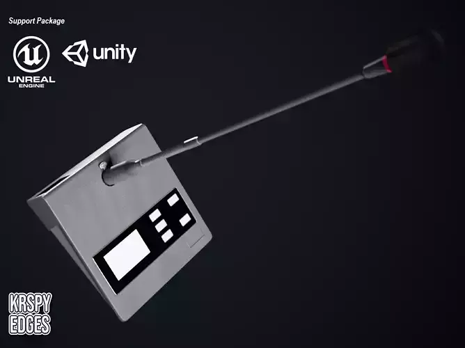 Microphone Desk Game Ready Assets