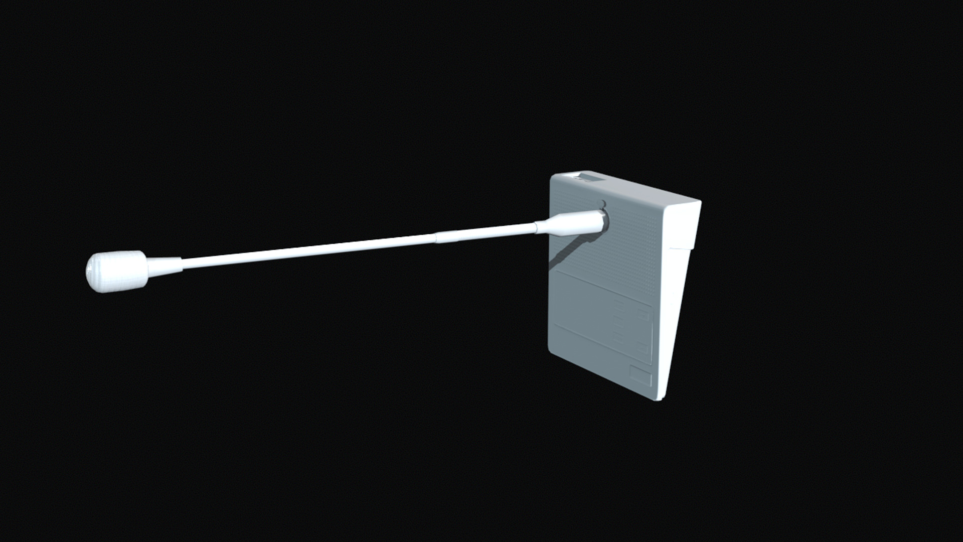 Microphone Desk Game Ready Assets Low-poly 3D model_14