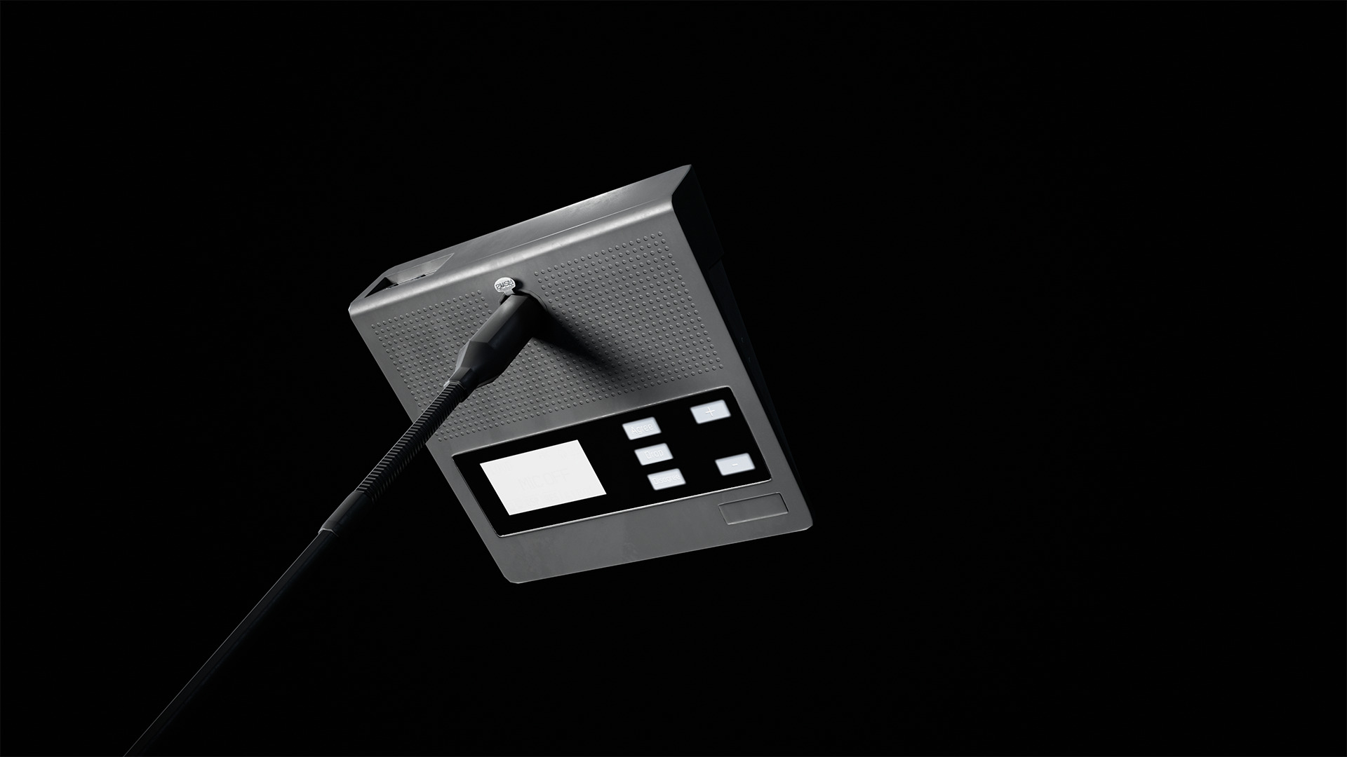 Microphone Desk Game Ready Assets Low-poly 3D model_8