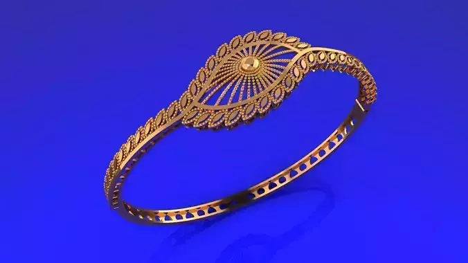 Negative Space Oval Bangle 1045