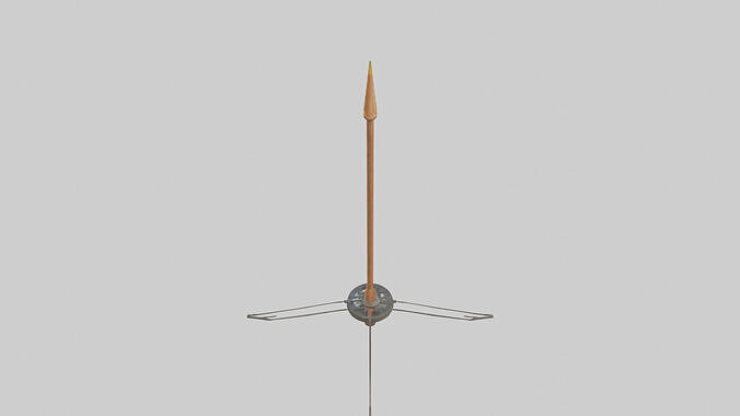 Lightning Rod model Low-poly 3D model