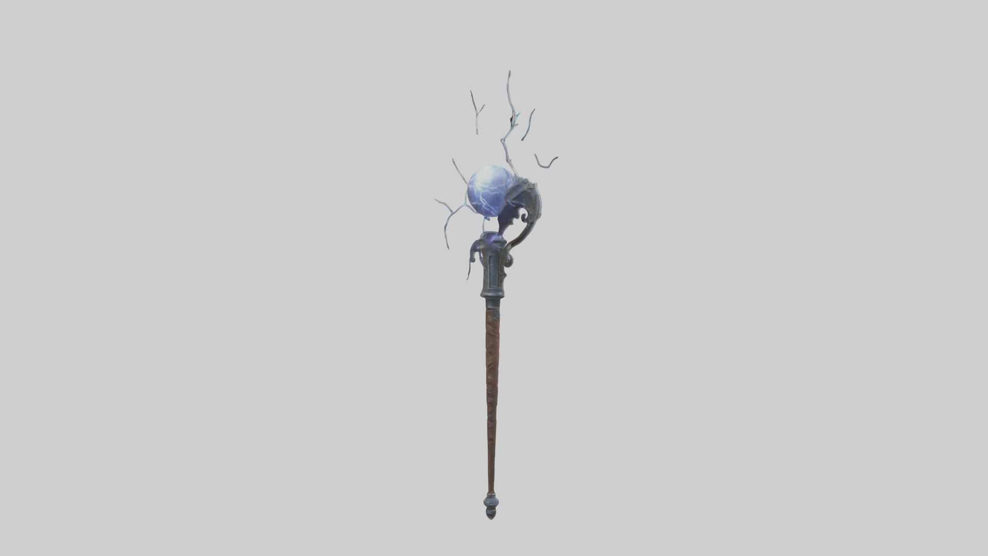 Lightning Staff model Low-poly 3D model_1