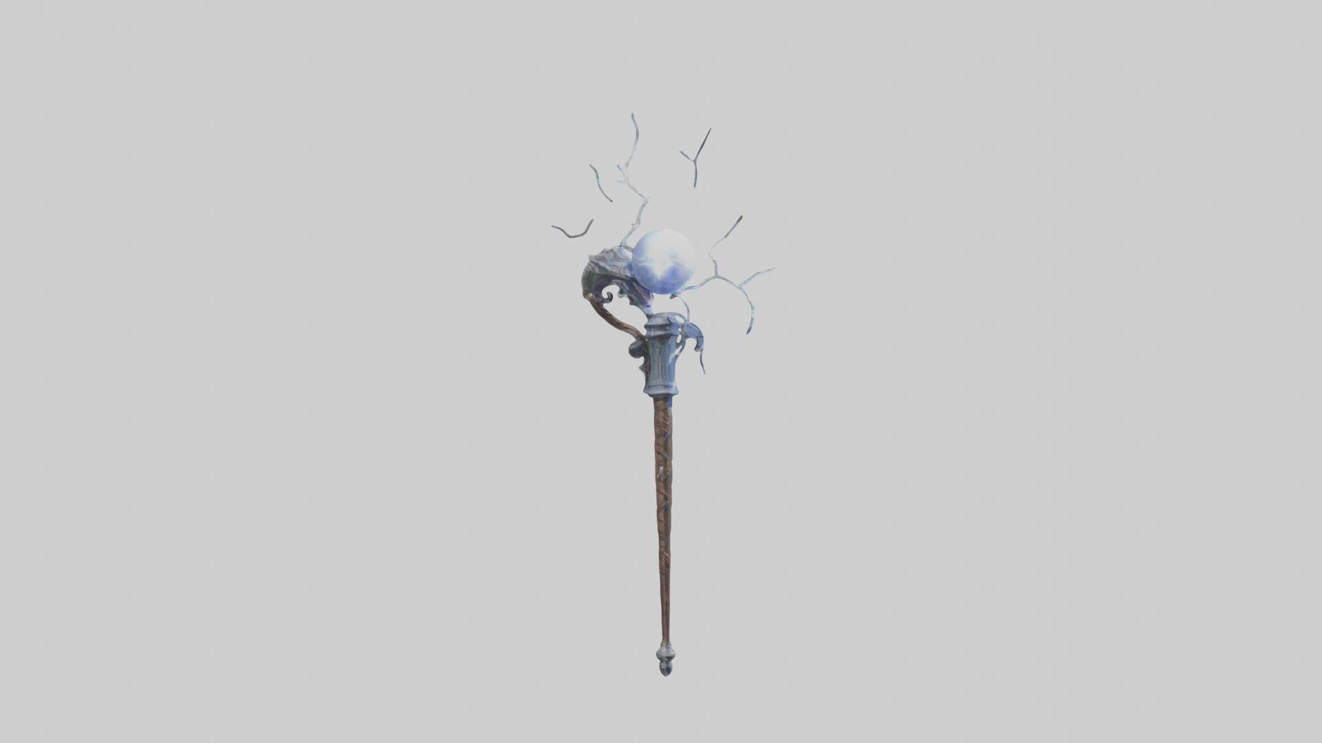 Lightning Staff model Low-poly 3D model_13
