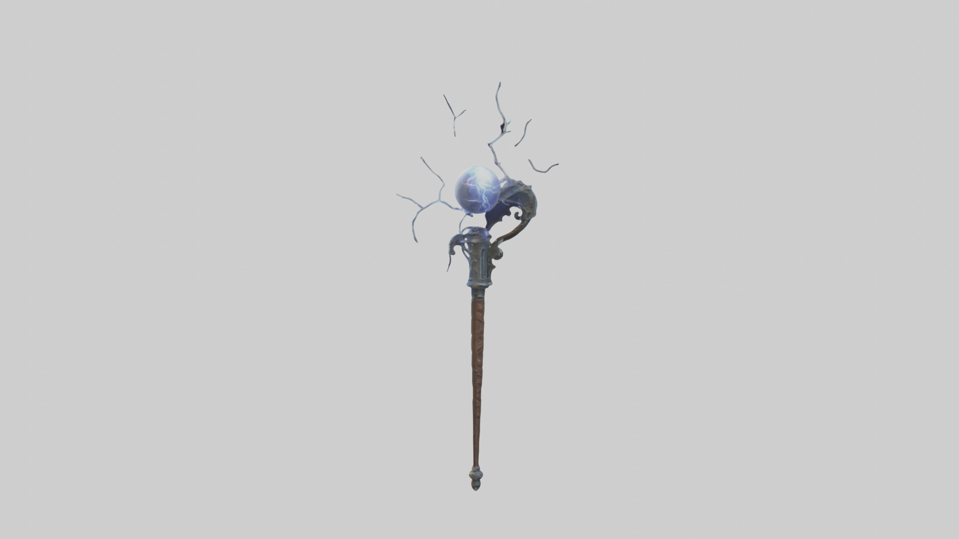 Lightning Staff model Low-poly 3D model_12