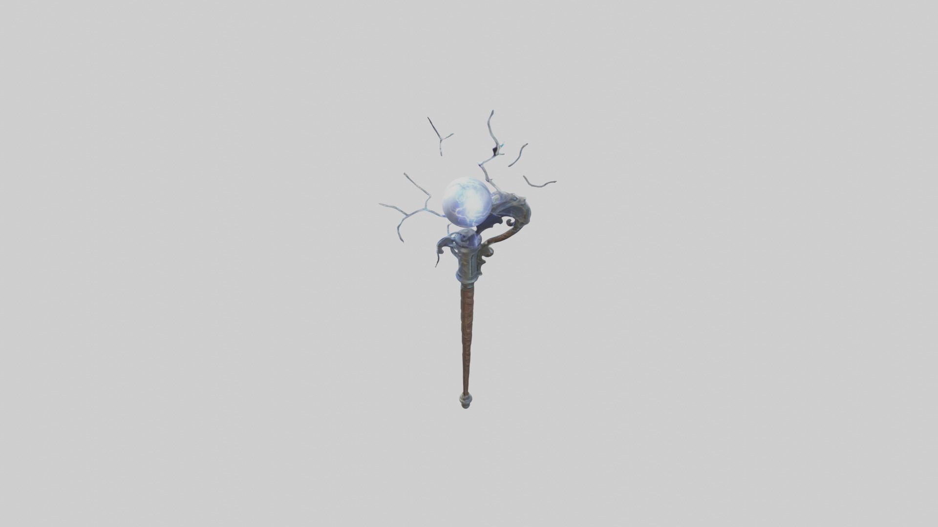 Lightning Staff model Low-poly 3D model_17