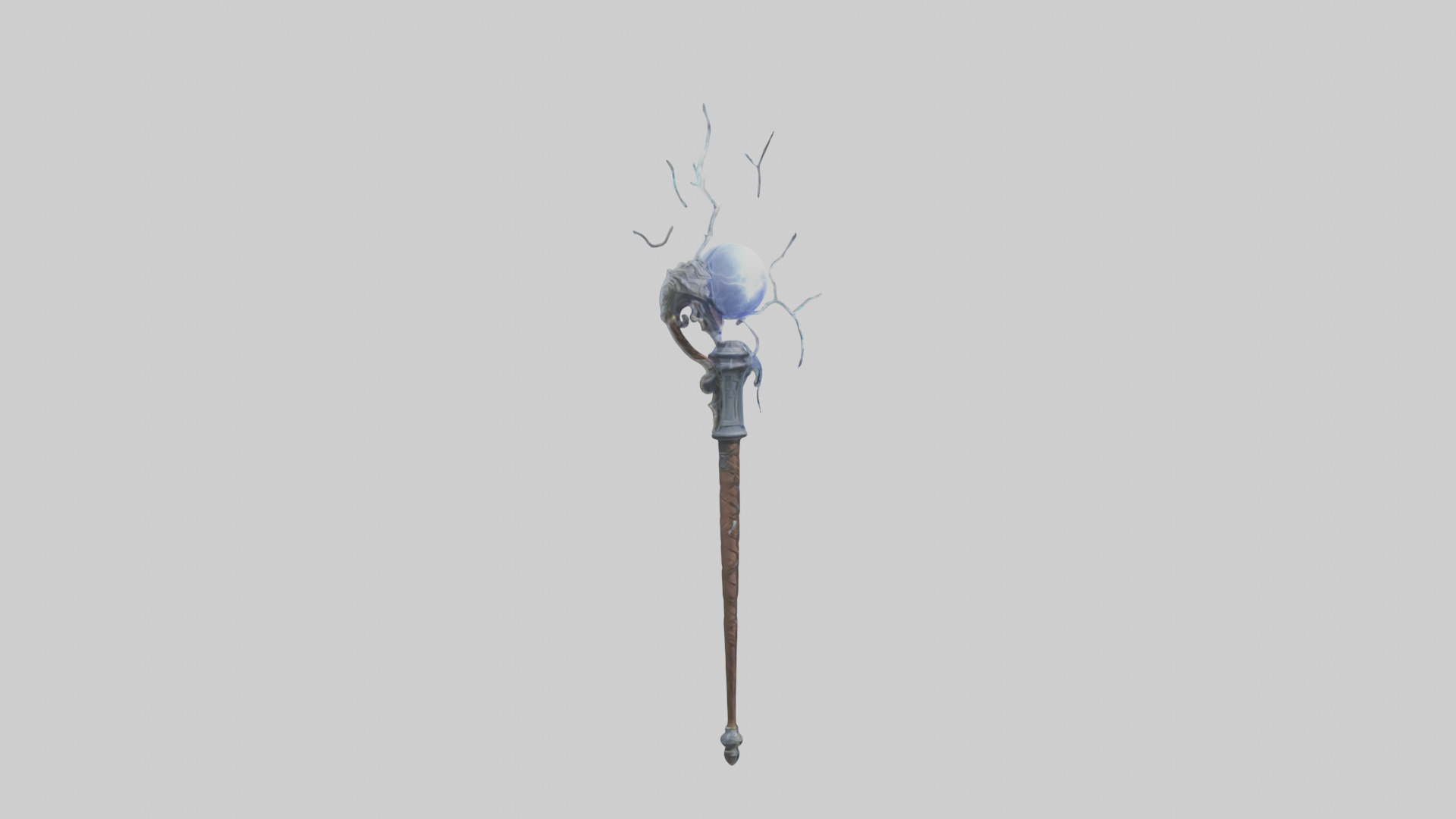 Lightning Staff model Low-poly 3D model_2