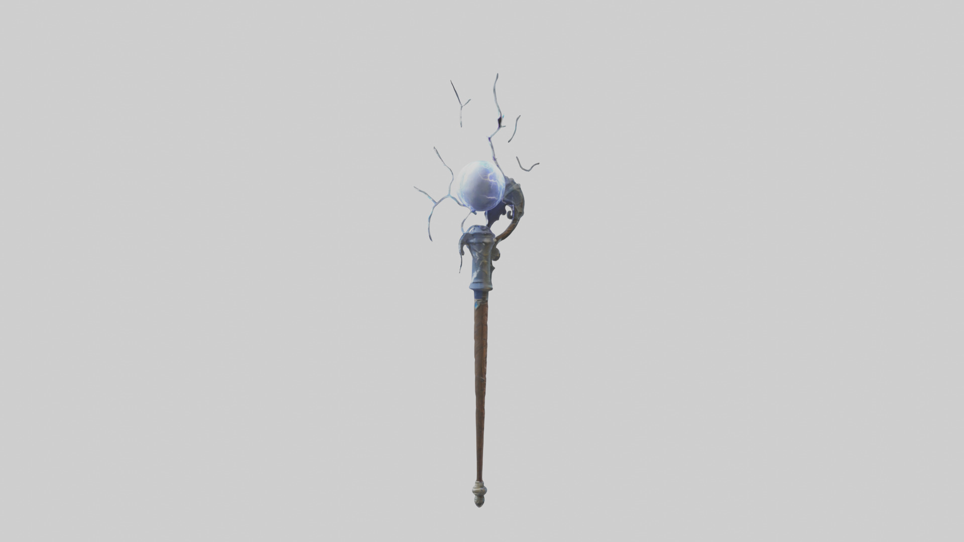 Lightning Staff model Low-poly 3D model_10