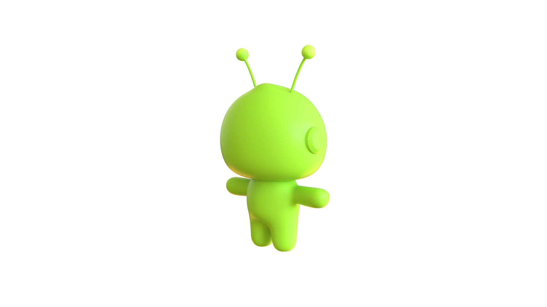 Low-Poly Character004 Alien Mascot Animated Low-poly 3D model_15
