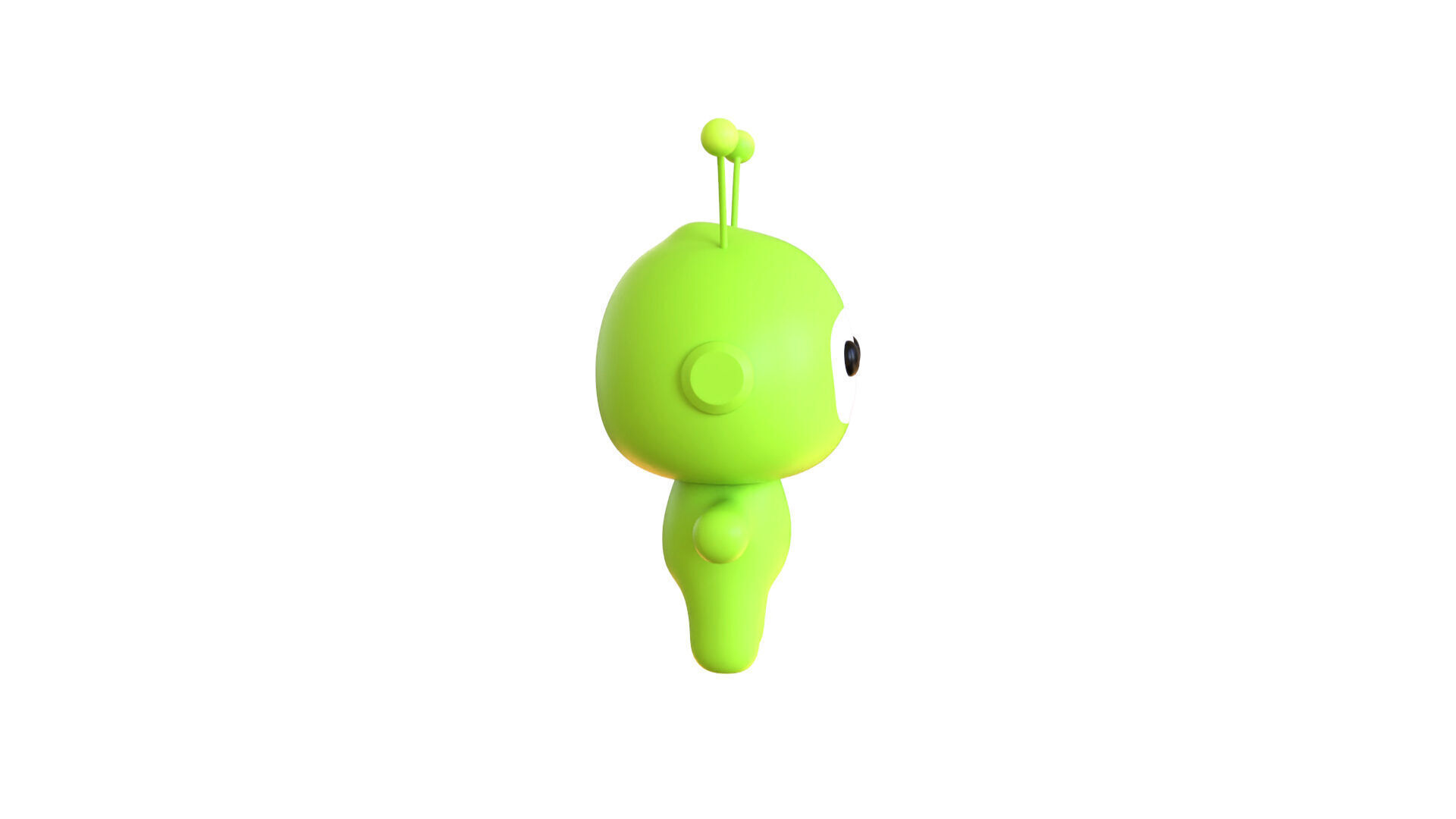 Low-Poly Character004 Alien Mascot Animated Low-poly 3D model_17