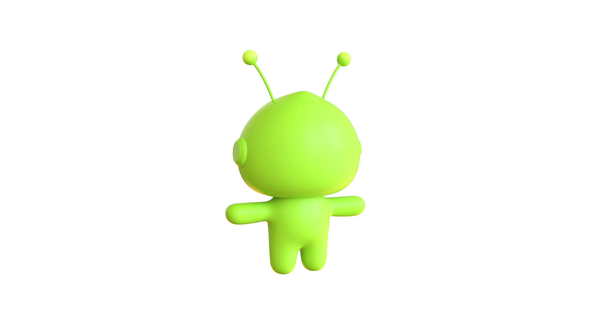 Low-Poly Character004 Alien Mascot Animated Low-poly 3D model_12