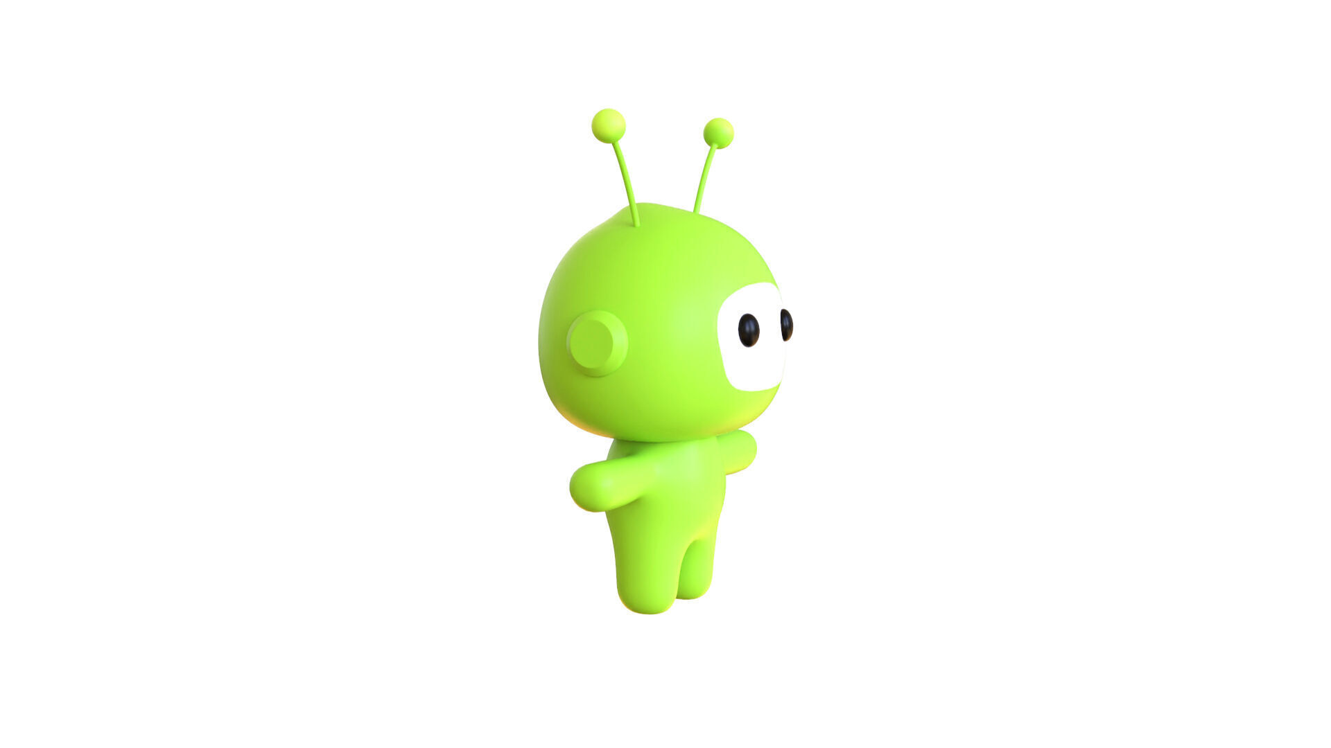 Low-Poly Character004 Alien Mascot Animated Low-poly 3D model_18