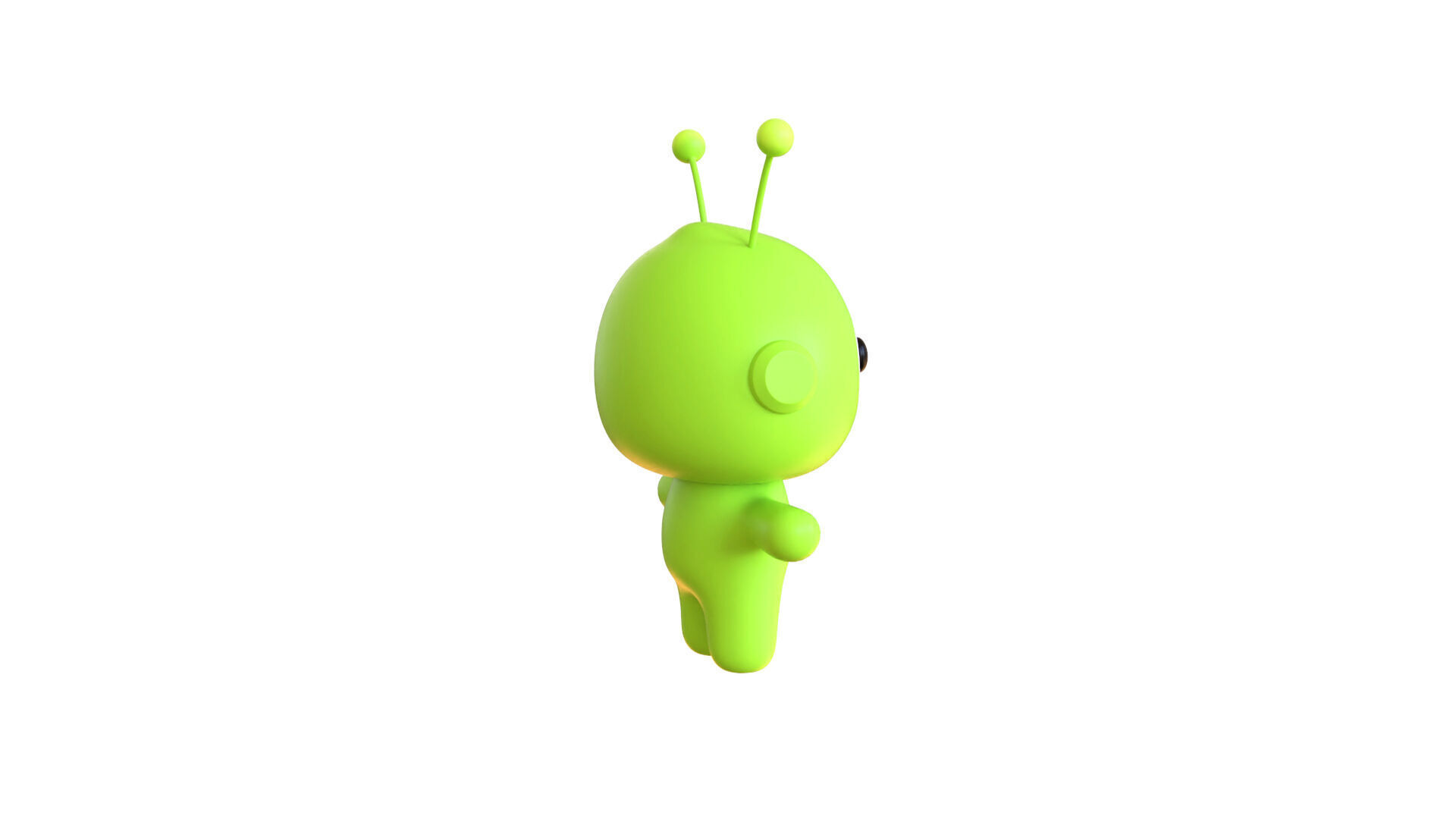 Low-Poly Character004 Alien Mascot Animated Low-poly 3D model_16