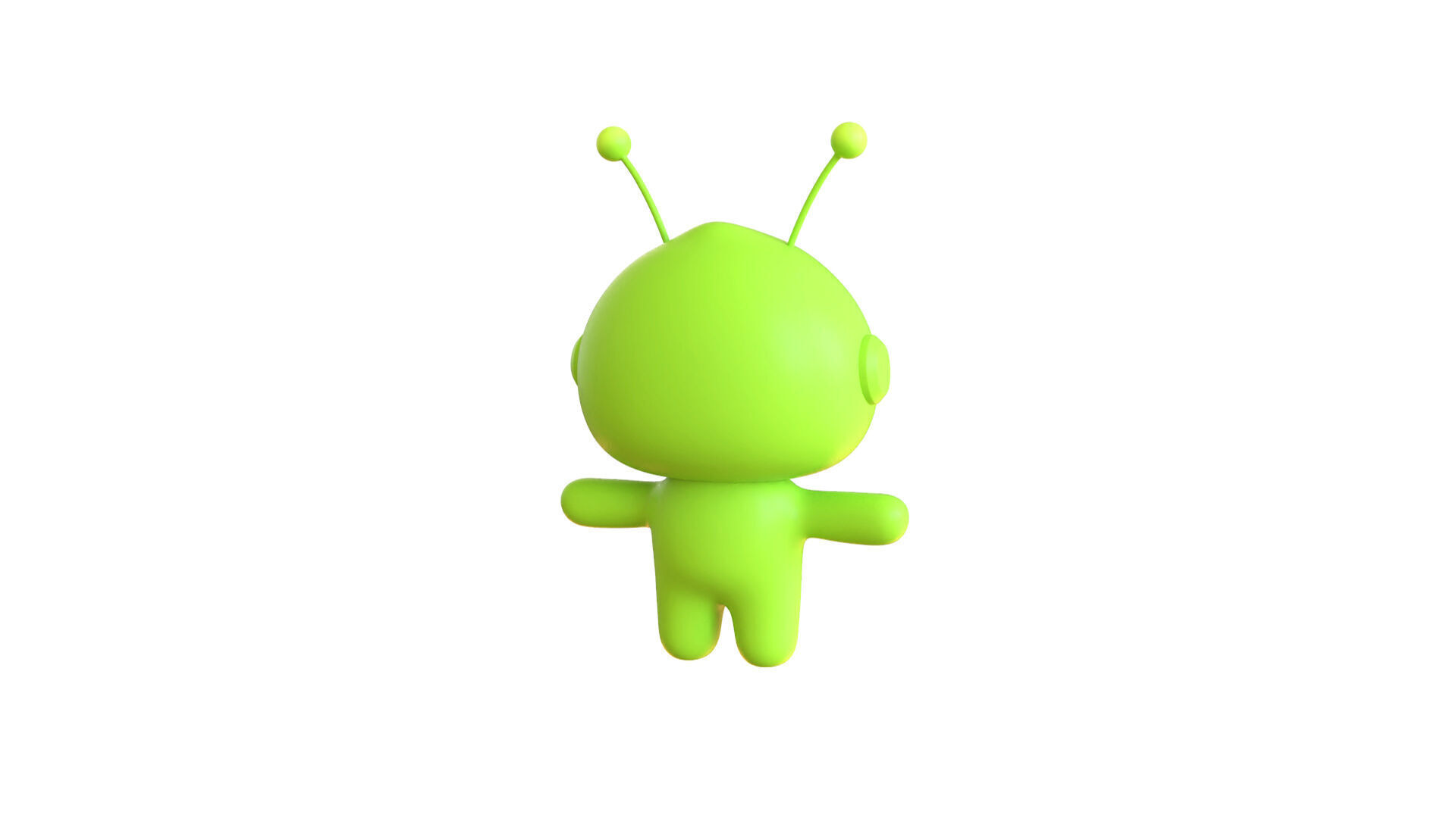 Low-Poly Character004 Alien Mascot Animated Low-poly 3D model_14