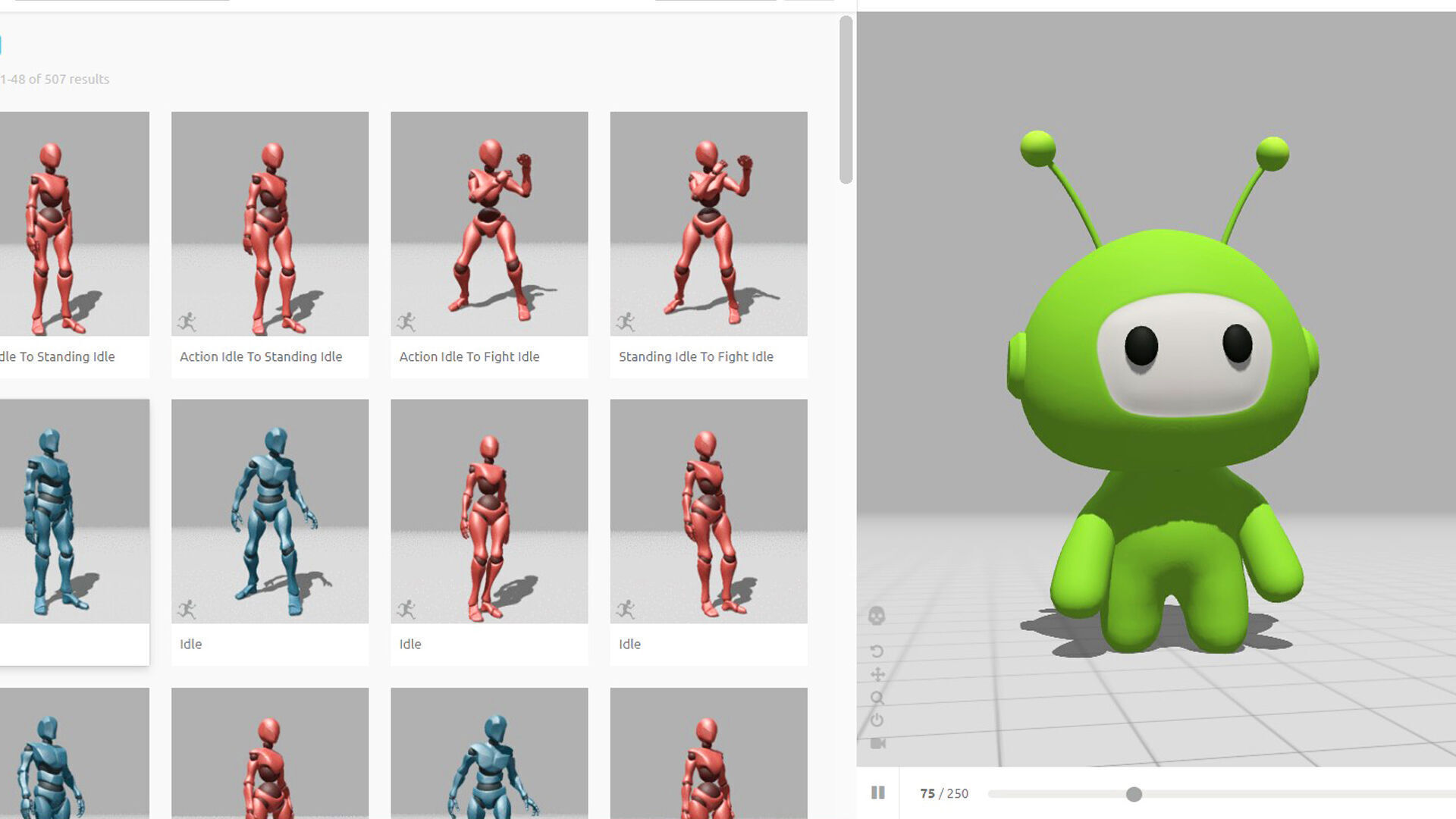 Low-Poly Character004 Alien Mascot Animated Low-poly 3D model_2
