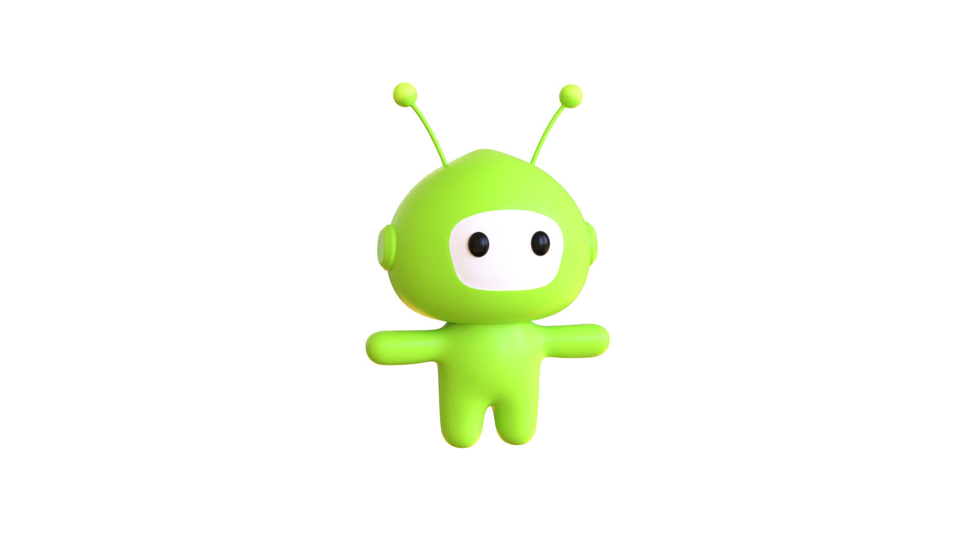 Low-Poly Character004 Alien Mascot Animated Low-poly 3D model_20