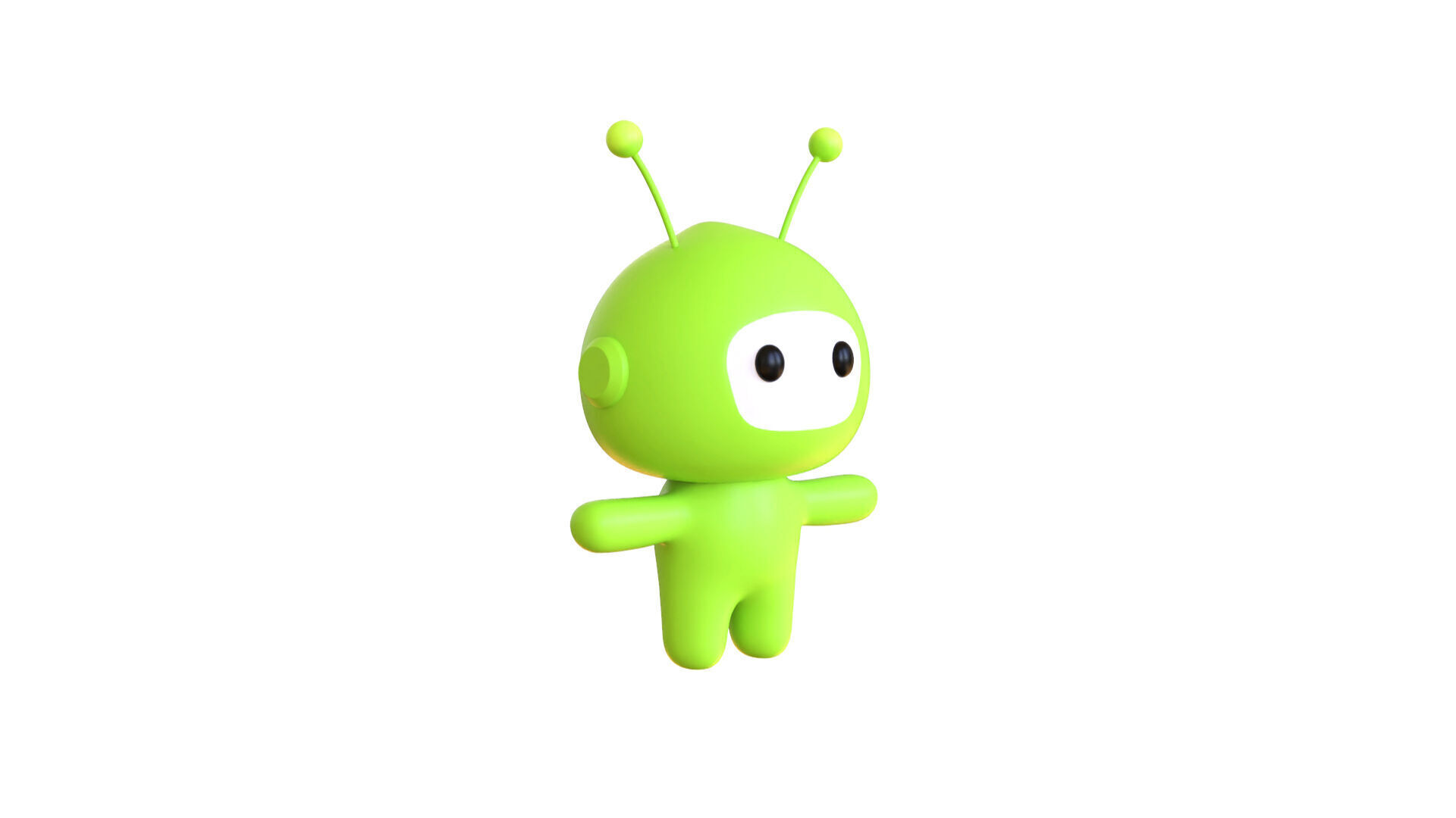 Low-Poly Character004 Alien Mascot Animated Low-poly 3D model_19