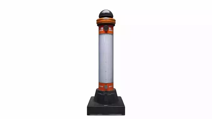  3d High Render Model Delineator Post Barrier Isolated On