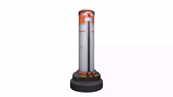  3d High Render Model Delineator Post Barrier Isolated On