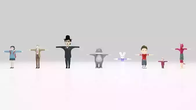 Character fun pack Rigged 01
