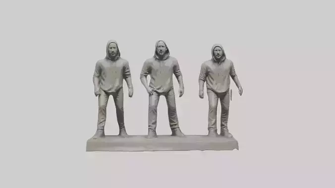 Linkin Park statue model Low-poly 3D model