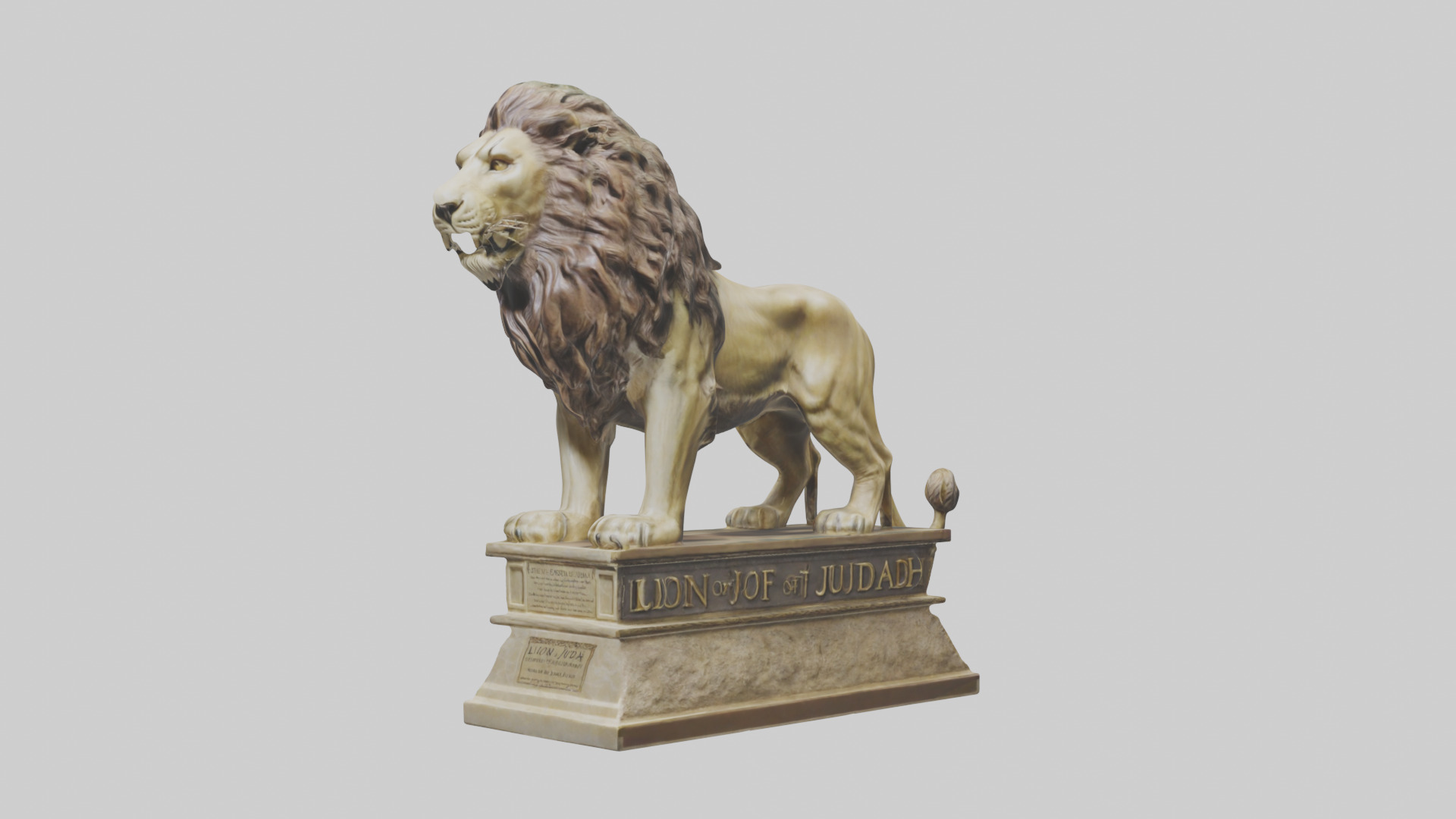 Lion of Judah statue model Low-poly 3D model_10