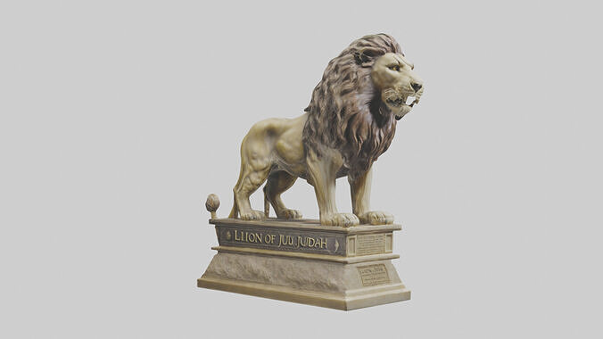 Lion of Judah statue model Low-poly 3D model