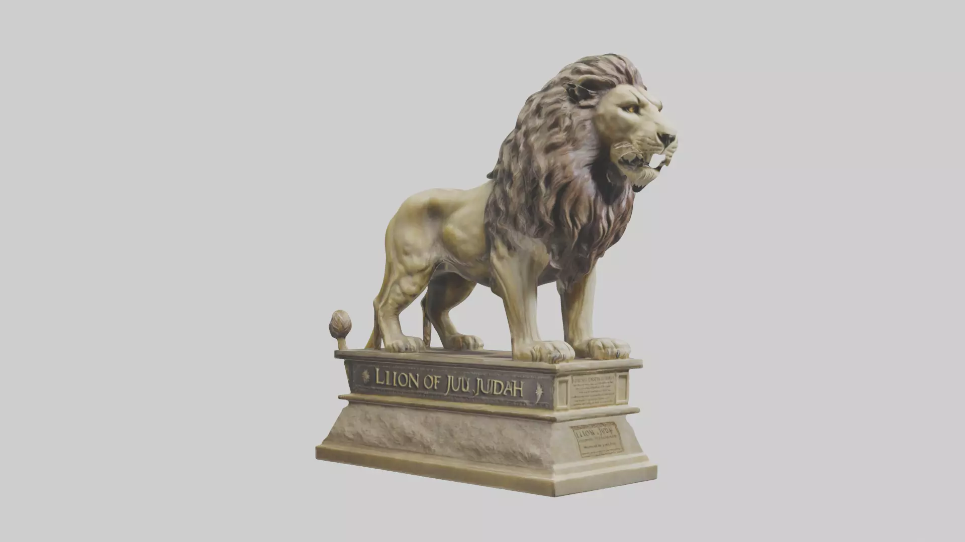 Lion of Judah statue model Low-poly 3D model_0