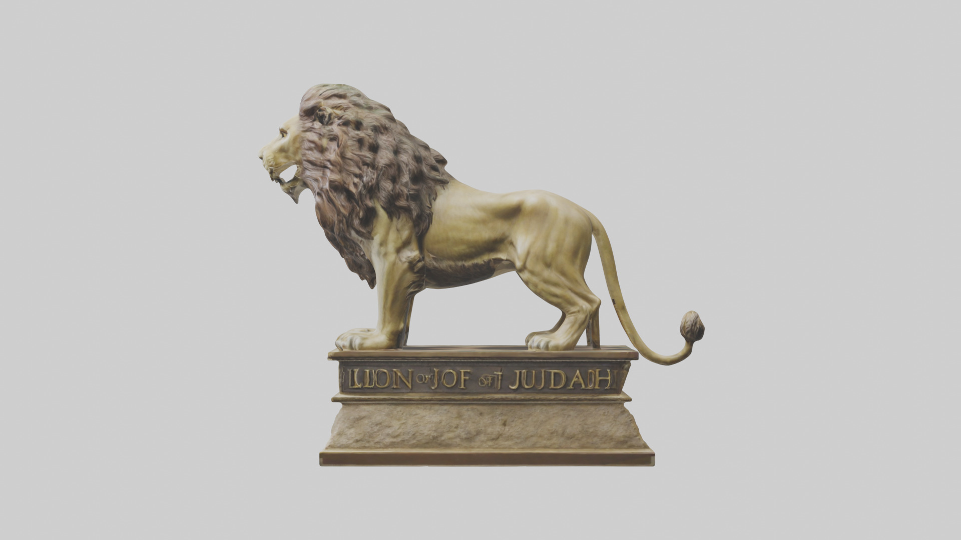 Lion of Judah statue model Low-poly 3D model_12
