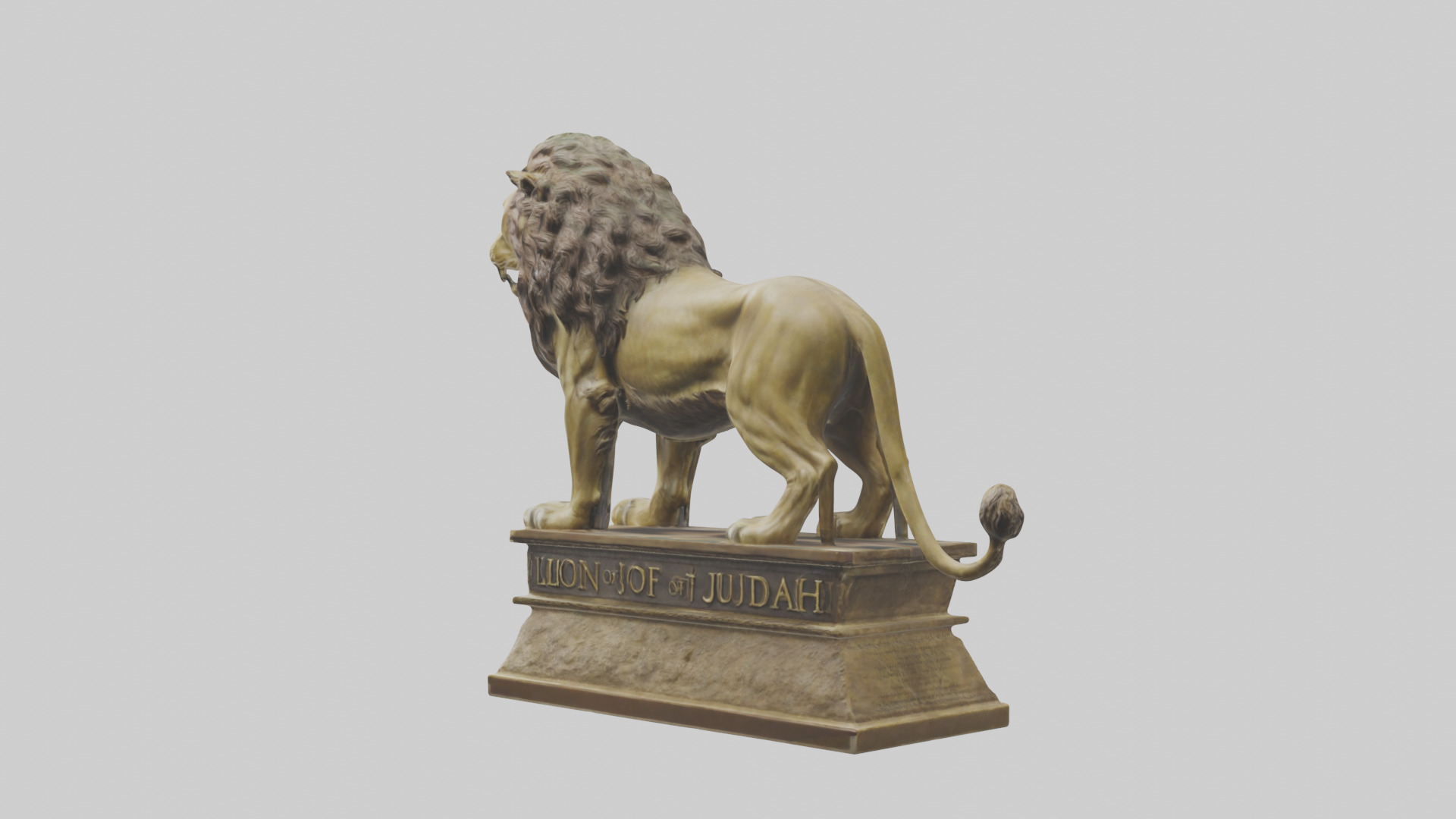 Lion of Judah statue model Low-poly 3D model_3