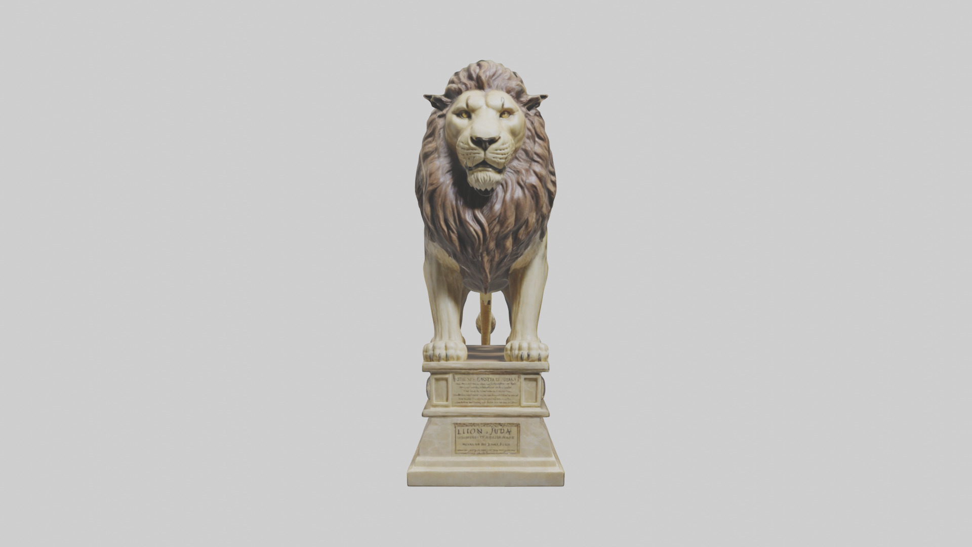 Lion of Judah statue model Low-poly 3D model_9