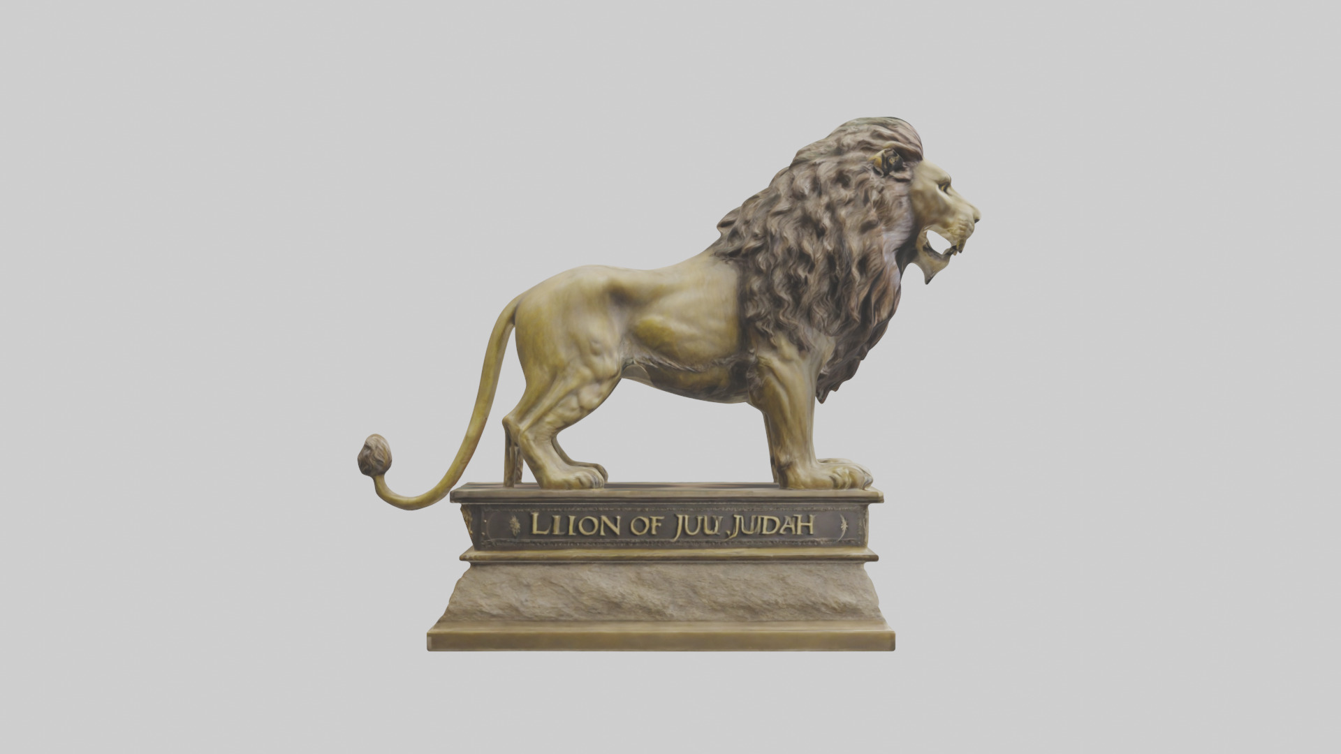 Lion of Judah statue model Low-poly 3D model_13