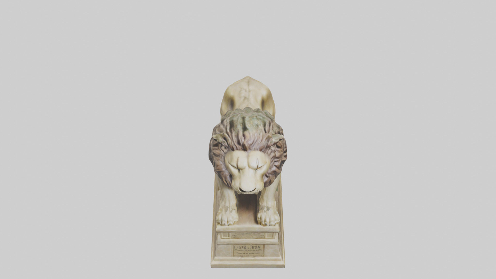 Lion of Judah statue model Low-poly 3D model_16