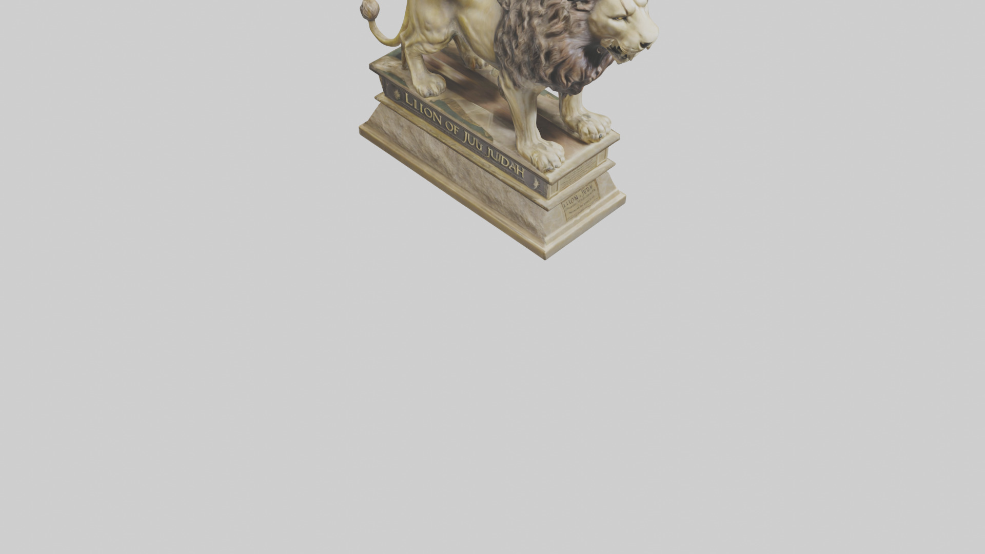 Lion of Judah statue model Low-poly 3D model_8