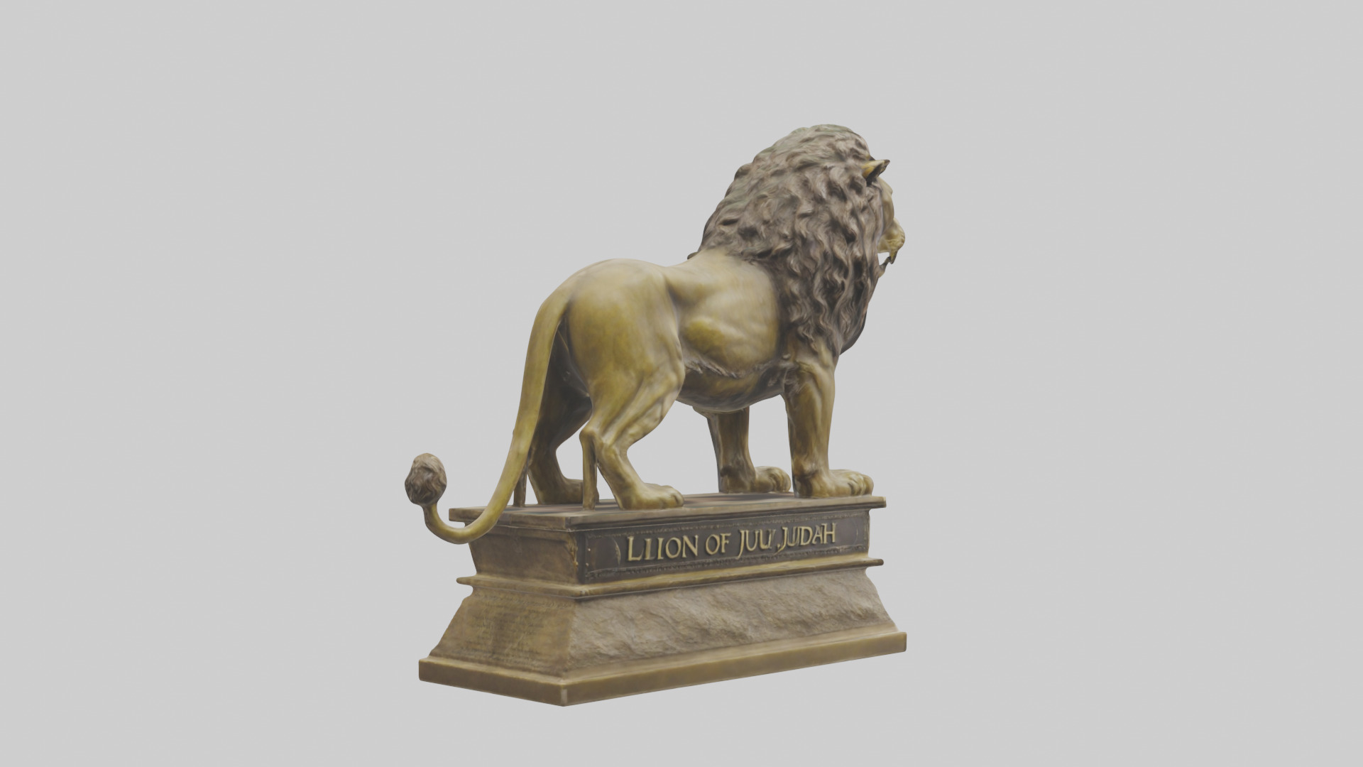 Lion of Judah statue model Low-poly 3D model_4