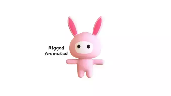 Low-Poly Character005 Mascot Animated Low-poly 3D model