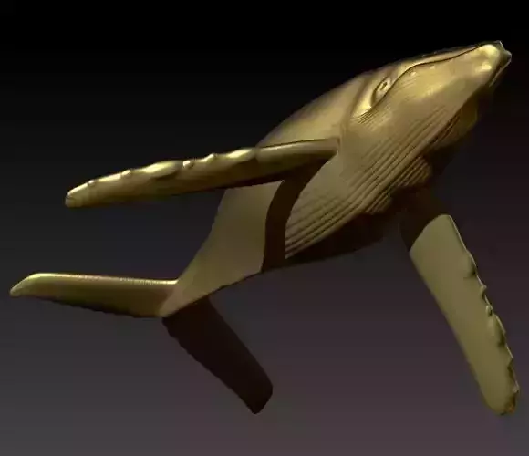Humpback Whale Pendant  3D print model Humpback Whale Pendant  3D print model