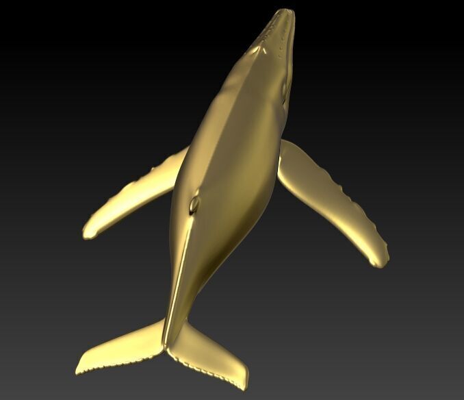 Humpback Whale Pendant  3D print model_2