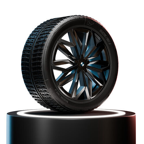 Realistic Wheel 3D Model 4K PBR Textures Game Ready Low-poly 3D model