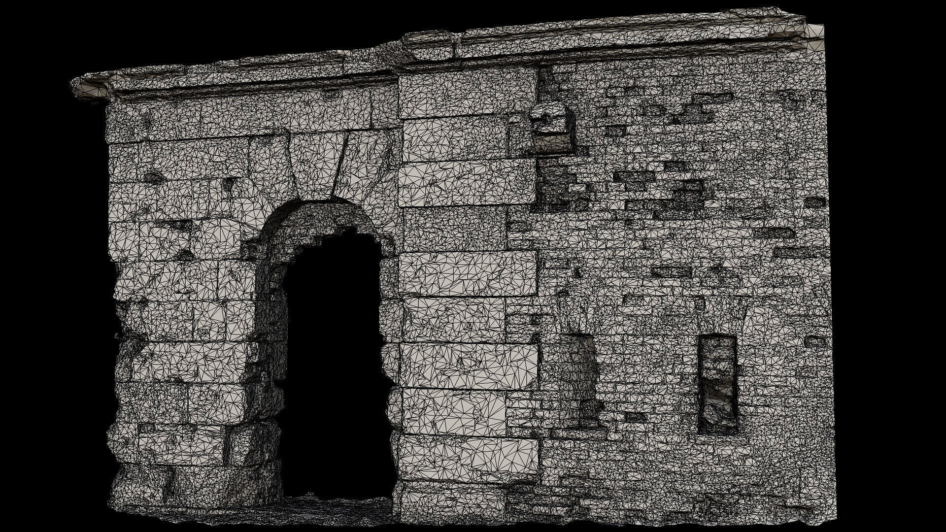 ruins abandoned fortress part1 photogrammetry Low-poly 3D model_8