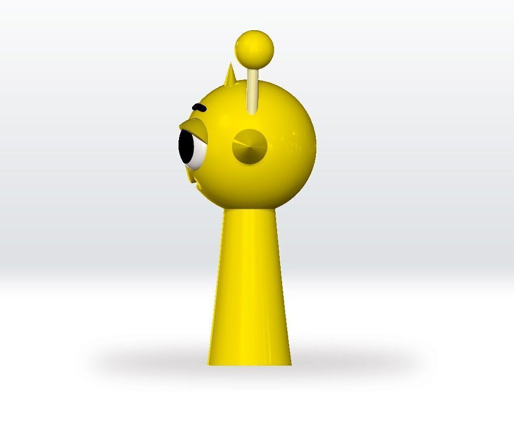 Simon Yellow Sprunki STL 3mf Obj 3D Model Split file Character 3D print model_3