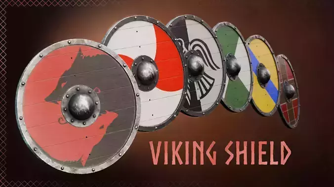 Viking shield with color variations