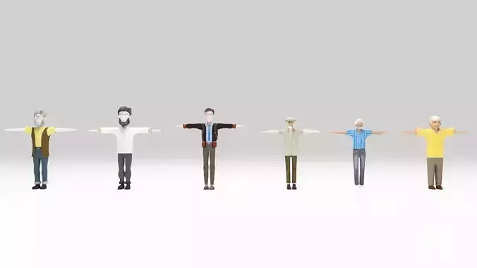 Character Old Man  Rigged